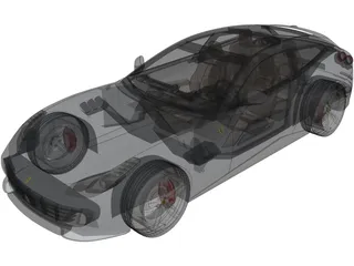 Ferrari GTC4 Lusso (2017) 3D Model preview
