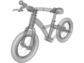 Kids 12inch Balance Bike 3D Model preview
