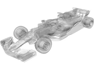 Ferrari SF70H F1 (2017) 3D Model preview