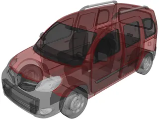 Renault Kangoo Passenger (2014) 3D Model preview