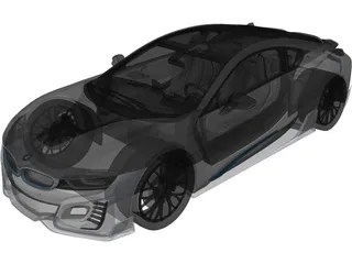 BMW i8 (2015) 3D Model preview