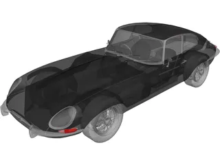 Jaguar E-Type (1963) 3D Model preview