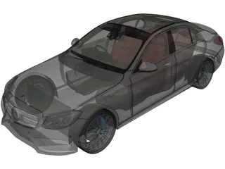 Mercedes-Benz C350 AMG (2017) 3D Model preview
