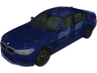 BMW M5 (2018) 3D Model preview