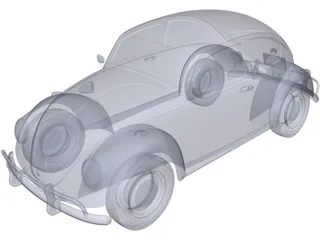 Volkswagen Beetle (1963) 3D Model preview