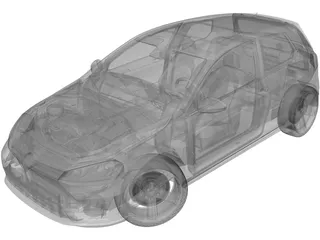Volkswagen Golf R (2014) 3D Model preview
