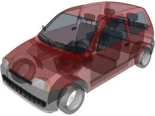 Fiat Cinquecento 3D Model preview