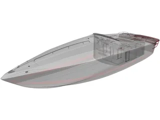 Speed Boat 3D Model preview