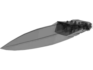 Speed Boat 3D Model preview