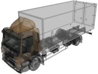 Volvo FL Box Truck (2013) 3D Model preview