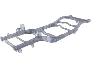 Jeep JK Frame 3D Model preview