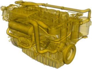 Cat C7 Engine 3D Model preview