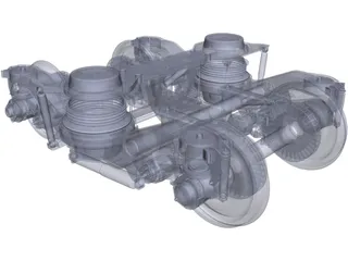 Train Bogie Y32 3D Model preview