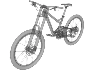 Downhill Bike 3D Model preview