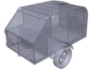 Teardrop Trailer 3D Model preview