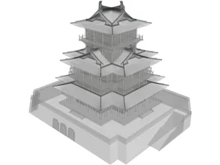 Chinese Castle 3D Model preview