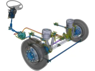 Front Axle Bus 3D Model preview