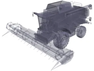 New Holland CX with Cutting JH 3D Model preview