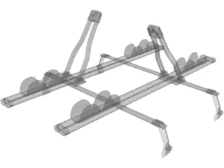 Thule Ride Roof Rack 3D Model preview