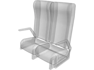 Luxury Bus Seats 3D Model preview