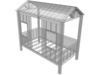 Cabin Bed 3D Model preview