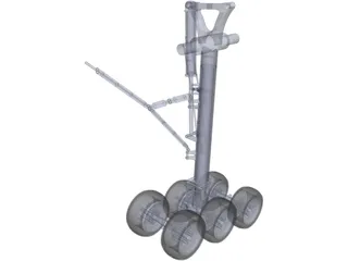Boeing 777 Main Landing Gear 3D Model preview