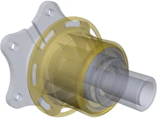 Steering Wheel Quick Release OMP ODS-019 3D Model preview