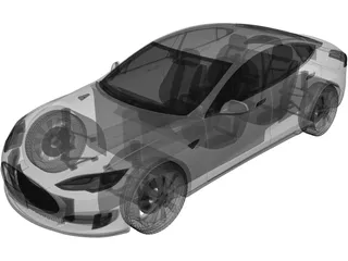 Tesla Model S (2016) 3D Model preview