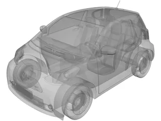 Toyota iQ EV (2012) 3D Model preview