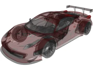 Ferrari 458 GT3 (2014) 3D Model preview