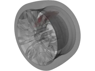 Racing Car Sports Wheel Rim 3D Model preview