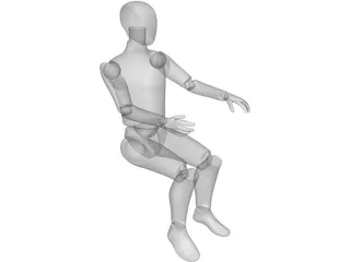Ergonomic Man 3D Model preview