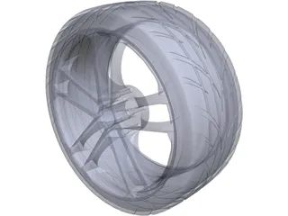 Volkswagen GTD Rims 3D Model preview