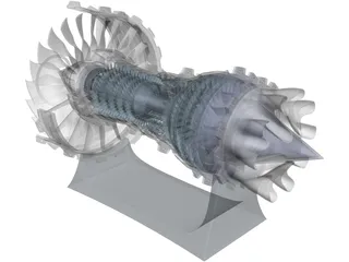 Jet Engine 3D Model preview