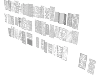 CNC Panels Collection 3D Model preview