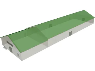 Mercantile Building Greene County Fairground 3D Model preview