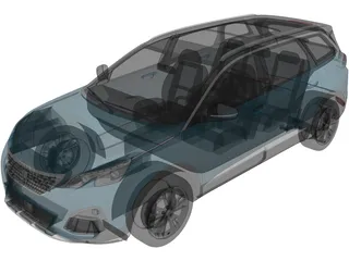 Peugeot 5008 (2017) 3D Model preview