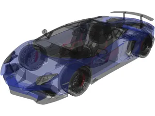 Lamborghini Aventador LP750-4 SV Roadster (2016) 3D Model preview