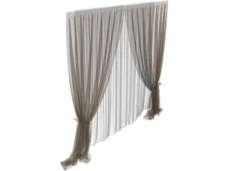 Curtain 3D Model preview
