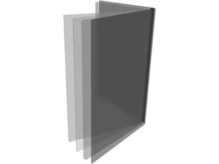 Open Thin Notebook 3D Model preview