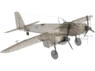 Junkers Ju 88 3D Model preview