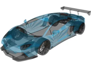 Lamborghini Aventador LB-Works 3D Model preview