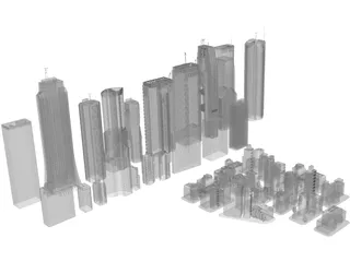 Tokyo Skyscraper Collection 3D Model preview