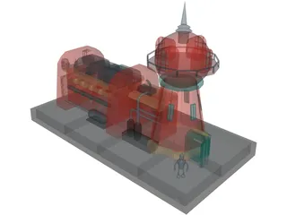 Planet Express Building 3D Model preview