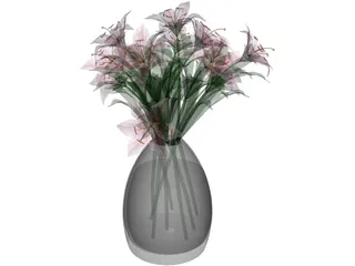 Lily Pink 3D Model preview