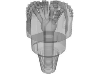 Tricone Drill Bit 3D Model preview