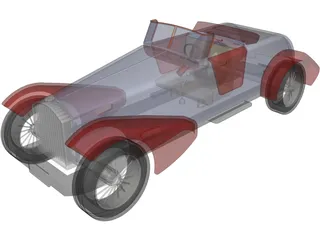Classic Vehicle 3D Model preview