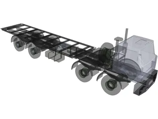 Volat MZKT 65272 8x8 Military Truck 3D Model preview