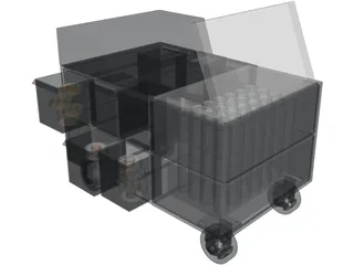 Pull Cart 3D Model preview