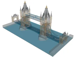 London Tower Bridge 3D Model preview